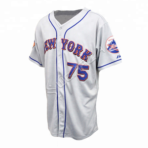 Maillot de baseball personnalisé par sublimation, respirant, en polyester, tissu maillé ample, logo OEM, grande taille, antibactérien, séchage rapide - Product Image 4