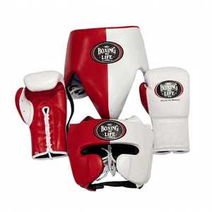 Meilleures Nouveautés Ensemble de Sparring Noir 'No Boxing No Life' en Cuir Professionnel avec Gants d'Entraînement, Casque à Sangle Réglable et Protection Inguinale - Product Image 3
