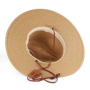 Chapeau de cowboy en paille naturelle fait main sur mesure, qualité supérieure, protection solaire estivale pour hommes et femmes, idéal pour les activités de plein air. - Product Image 4