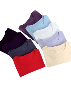 T-shirt en polyester/coton 240g pour hommes, lettrage formel et motif solide, sérigraphie et conception brodée solide et élégante - Product Image 2