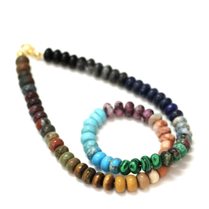 Increíble collar de cuentas de cuarzo suave con tonalidades multicolor, collar de cuentas de piedras preciosas de cuarzo suave con tonalidades de chicle de 7-8 mm. - Product Image 3