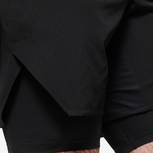 High Quality Mens Double Shorts for Running Lightweight Inner Support <b>Layer</b> Spandex/Polyester Material Drawstring Closure - Product Image 6