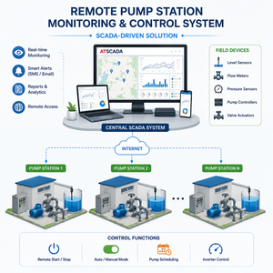 Système de surveillance et de contrôle à distance des stations de pompage |   Plateforme SCADA industrielle – service OEM - Product Image 1