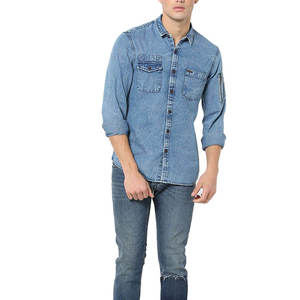 Chemise en jean pour homme de style streetwear haut de gamme, nouveau design, motifs unis et imprimés, qualité supérieure, best-seller et abordable - Product Image 4
