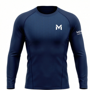 Camiseta Deportiva de Compresión para Hombre, Manga Larga, Ajustada, Transpirable, de Secado Rápido, Ecológica 2026 - Product Image 1