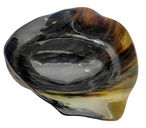 Cuenco de masa de cuerno, cuenco de vajilla de cuerno de búfalo o buey Natural en forma ovalada, cuenco de fruta decorativo, venta al por mayor, pequeño creativo de FWE - Product Image 1