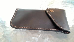 Luxury Genuine Leather <b>Glasses</b> <b>Case</b> Soft Cowhide Pouch <b>Slim</b> Handmade Travel Reading Spectacles Protector Bag LGC-0135 - Product Image 1