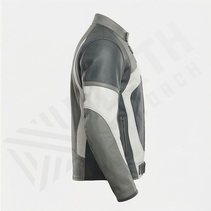 Veste en cuir pour motards, style vintage, pour course moto, en cuir véritable, veste de protection, vêtements de tourisme, couleur personnalisée - Product Image 3