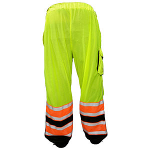 Pantalon de sécurité réfléchissant de haute qualité, classe 2 ANSI, pour hommes, haute visibilité, léger, 100% coton, bandes réfléchissantes - Product Image 2