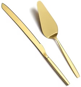 Modern Serving Stainless Steel <b>Cake</b> <b>Server</b> Set Metal <b>Cake</b> Knife and <b>Server</b> Tableware Set - Product Image 1