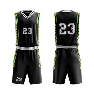 Ensemble de maillot et short de basketball personnalisés de haute qualité avec service d'impression de logo, nom et numéro pour l'école, le club, l'académie - Product Image 1