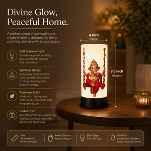 Lord Ganesha LED Table Lamp Spiritual Decorative <b>Night</b> <b>Light</b> Warm Glow Bedside Lamp Home Temple Living Room Meditation Gift - Product Image 5
