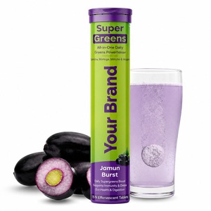 Tabletas Efervescentes Super Greens con Ashwagandha, Moringa, Espirulina, Vitamina C/Vitamina D3/Vitamina B12, Refuerzo Inmunológico - Product Image 1