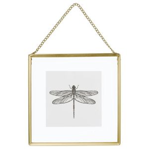 Modern Gold Metal Floating Photo Frame Wall Hanging <b>Display</b> <b>Case</b> for Botanical Art Dried Flowers Picture Home Decor Glass Frame - Product Image 1