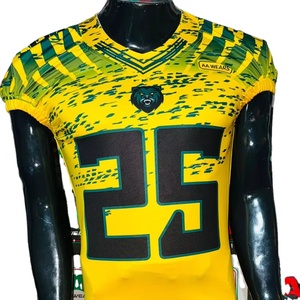 Jersey de fútbol americano bordado de talla grande, pantalones de sublimación estirables transpirables, mangas cortas, fábrica Real OEM de Pakistán - Product Image 1