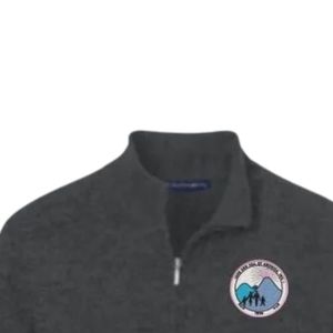 Jack and Jill Mens Grey Half <b>Zip</b> Polo Sweater Knit Pullover Smart Casual Long Sleeve Comfortable Premium Everyday Wear - Product Image 2