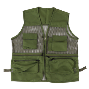 Gilet élégant en maille à séchage rapide pour homme, idéal pour le travail en extérieur, la pêche et la photographie, avec poches imprimées - Product Image 2