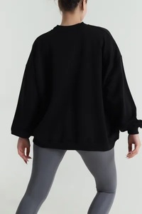 Sweat-shirt décontracté pour femmes grandes tailles, fermeture éclair 1/4, imperméable, écologique, séchage rapide, logo personnalisé, coton, polyester, polaire - Product Image 6