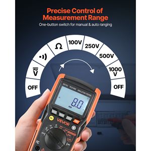 Multimetro digitale Auto/manuale gamma 4000-Count TRMS voltmetro ohmmetro 1000V AC/DC Tester di tensione per la misura di continuità - Product Image 4