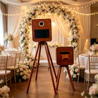 Affaires de location rentables : Photobooth en bois avec imprimante intégrée, mobile pour mariages et événements d'entreprise