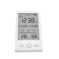 Medidor de CO2 NDIR de Escritorio, 400-5000 ppm, Detector de Dióxido de Carbono Recargable, Monitor de Temperatura y Humedad para Hogar, Oficina y Aula
