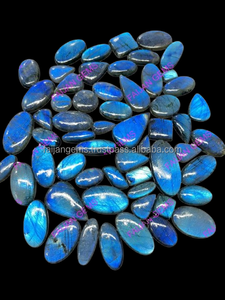 Cabochon de labradorite naturelle de haute qualité, pierre précieuse lâche faite à la main pour la fabrication de bijoux, taille et forme personnalisables, couleur bleue, troisième qualité - Product Image 2
