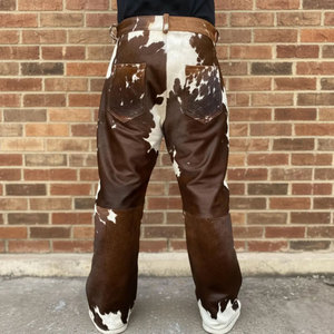 Men Custom Cowhide <b>Leather</b> Pants <b>Plus</b> <b>Size</b> Breathable Quick Dry Motorcycle Riding <b>Trousers</b> Genuine <b>Leather</b> Sportswear Wholesale - Product Image 5