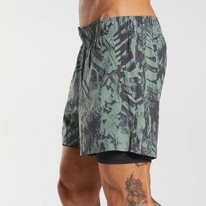 <b>Men</b> Plant Pattern Swim <b>Trunks</b> Quick Dry Spandex Polyester Shorts Regular Fit Printed Knitted Design - Product Image 4