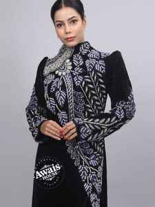 Kaftan Abaya Jubbah de Soirée Léger à Paillettes pour Femme, Style Musulman Islamique de Dubaï, Longueur Ras du Sol, Grande Taille, Col Montant, Manches Longues - Product Image 6