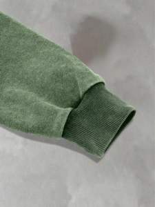 เสื้อฮู้ดดี้ผู้ชายแบบฟอกสีทรงโอเวอร์ไซส์ ซิปหน้า สไตล์วินเทจ มีฮู้ดสองชั้น ไหล่ตก แขนยาว สตรีทแวร์ - Product Image 3