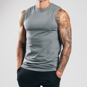 Camiseta sin Mangas Negra para Hombre, Calidad Premium 2026, Cuello Redondo, Color Sólido, Tejido de Punto, Estilo Casual, Entrega a Tiempo - Product Image 5