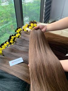 2025 article chaud 100% extensions de cheveux crus vietnamiens vierges extensions de cheveux en vrac de haute qualité de couleur brune - Product Image 3