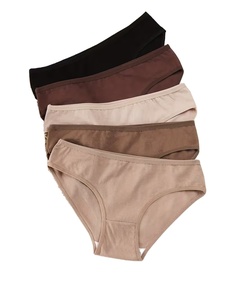 Women's Solid Color Seamless High-Waisted Triangle Panties Spandex/Cotton Anti-Bacterial Comfortable Breathable Underwear - Product Image 4