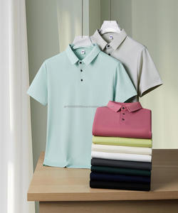 Camisa Polo Clásica de Punto Lavado con Cuello Dupont Sorona, Estilo Formal y Casual de Negocios, Corte Ajustado para Hombre - Product Image 3