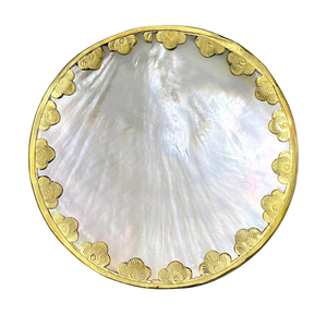 Luxury Fish Flower MOP Shell Serving Plate Long Shape <b>Mirror</b> Polished Finish Custom Engraved Logo Wedding Storage - Product Image 1
