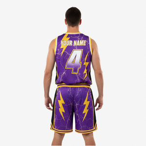 ชุดเสื้อบาสเก็ตบอลชุดบาสเก็ตบอลชุดบาสเก็ตบอลผลิตตามสั่งไม่ซีดจาง - Product Image 2