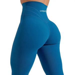 Pantalones de Yoga de Cintura Alta con Logotipo Personalizado, de Secado Rápido, Levanta Glúteos, Ajustados, de Pierna Ancha y Acampanados, Leggings Deportivos para Gimnasio y Fitness para Mujer - Product Image 1