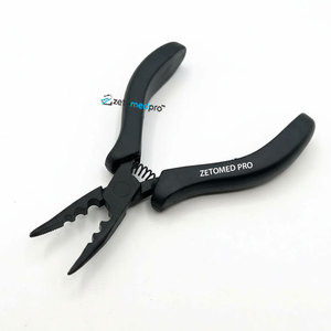 Hair Pliers Curved Head Teeth 3 Holes <b>Micro</b> and Nano Beads Ring Links Feather Hair <b>Extension</b> Tools Plier OEM Service - Product Image 4