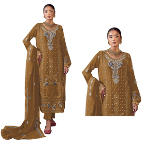 Costume pakistanais pour femmes, best-seller, avec broderie et travail de sequins, et travail de cristaux Khatli, pour un usage quotidien ou décontracté. - Product Image 6