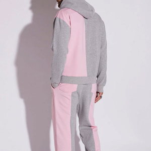 Ensemble de survêtement pour hommes en molleton de coton, sweat à capuche et pantalon de jogging, fermeture éclair intégrale, vêtements de sport personnalisés, vente en gros - Product Image 3