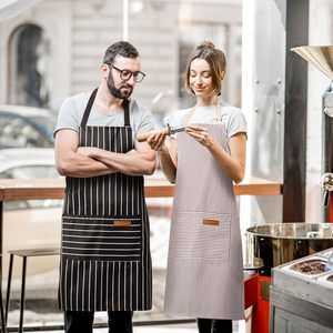 Tablier rayé avec 2 poches, bretelles réglables, unisexe, <span class=keywords><strong>pour</strong></span> adulte, <span class=keywords><strong>pour</strong></span> la <span class=keywords><strong>cuisine</strong></span> - Product Image 6