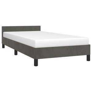 Base de Cama Tapizada en Gris Oscuro con Cabecera - Product Image 3