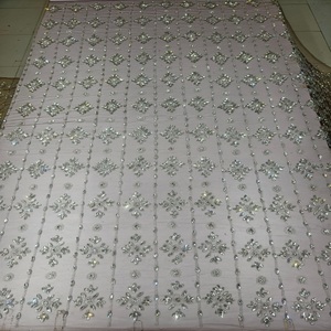 Luxury Handmade Eco-Friendly Woven Medium Weight 60GSM Floral Pattern Traditional Elegant <b>Lace</b> Fabric for Apparel - Product Image 5