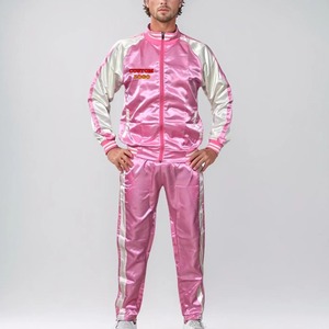 Ensemble de survêtement coupe-vent personnalisé pour l'automne, veste zippée color block et pantalon de jogging, vêtements de sport et de voyage réfléchissants 3M, en nylon léger - Product Image 4