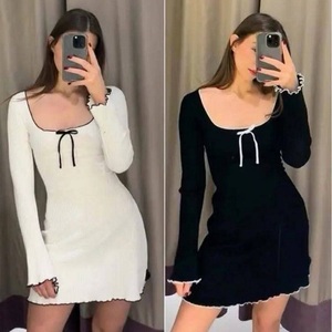 Vestidos Casuales para Mujer 2025-2026, Top Corto con Lazo y Dobladillo Festoneado, Nuevo, Alta Calidad, Precio Bajo al por Mayor, MOQ Alto - Product Image 1