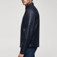 Produit très demandé, dernière collection, vestes en cuir d'hiver, manches longues, multi-poches, style décontracté, vestes en cuir pour hommes