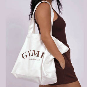 Stylish <b>White</b> Tote <b>Bag</b> Reusable Grocery Shopping Handbag Washable Fabric Shoulder Pack for School Travel Work Picnic - Product Image 6