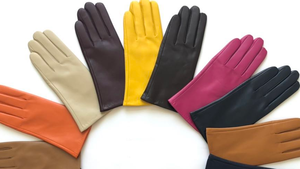 Guantes de piel de oveja clásicos de estilo liso y coloridos al por mayor, de moda para invierno, antipilling, con detección táctil - Product Image 3