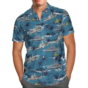 Camisa Hawaiana de Manga Corta para Hombre, Diseño Personalizado ODM, 50+UPF, Transpirable, Suave, con Estampado de Verano y Botones, Estilo Micronesia - Product Image 3