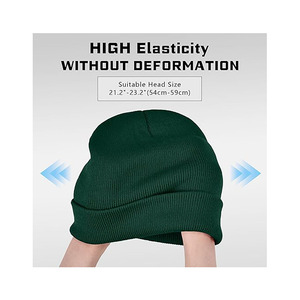 Vintage Ribbed Knit Beanie-Unisex Winter <b>Warm</b> <b>Hat</b> Soft Stretch Spandex/Cotton Minimalist Streetwear Essential - Product Image 4